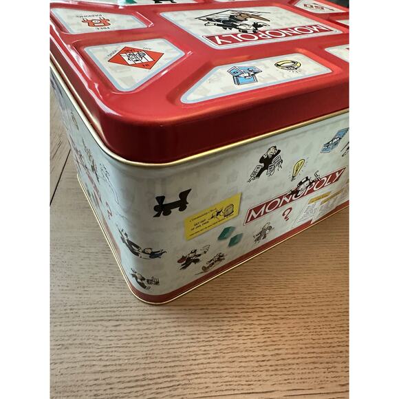 Extremely Rare Hasbro Monopoly Popcorn Tin Toy Chest 1998 Vintage Large 13x9x7" - Picture 12 of 12